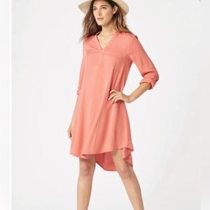 Women's Coral High-Low Tunic Dress